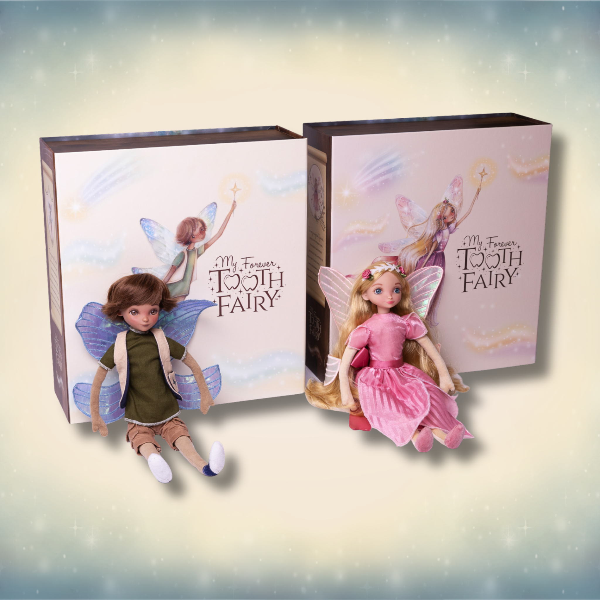 My Forever Tooth Fairy Gift Set - Boy - Includes Storybook, Tooth Fairy Plush Figure, Tooth Tote & Dis'Play' Case - PREORDER ONLY (Max 2 Per Cust) - Shipping W/C 22.09